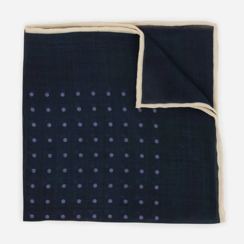 Classic Dot Navy Pocket Square sold by The Tie Bar