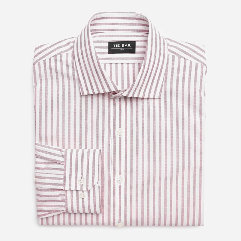 Textured Stripe Red Dress Shirt sold by The Tie Bar