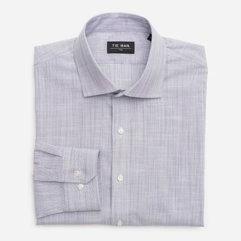 Solid Slub Blue Dress Shirt sold by The Tie Bar