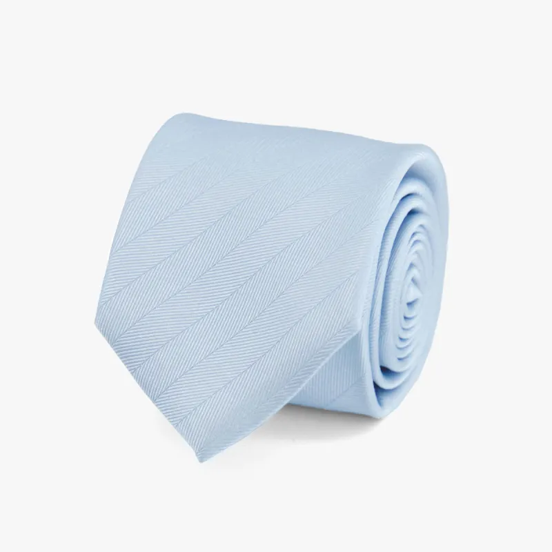 Herringbone Vow Icy Blue Tie sold by The Tie Bar