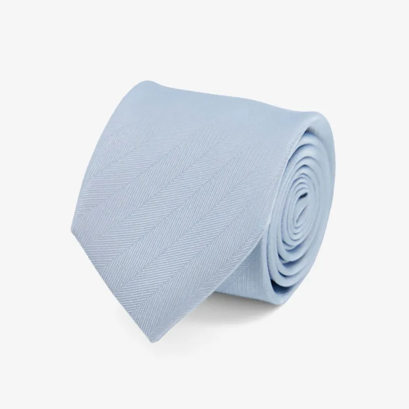 Herringbone Vow Dusty Blue Tie sold by The Tie Bar