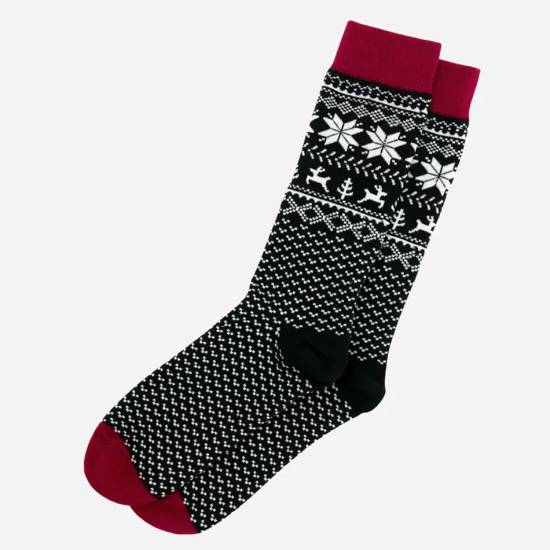 Fairisle Black Dress Socks sold by The Tie Bar