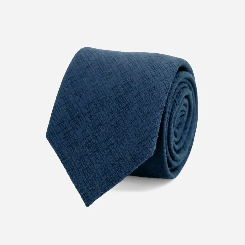 Pebble Solid Denim Blue Tie sold by The Tie Bar