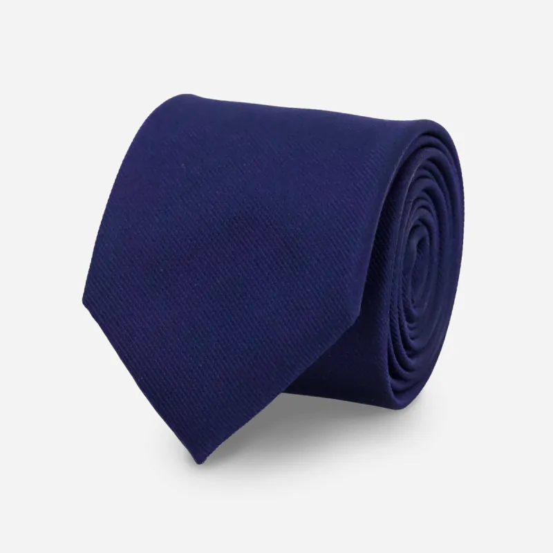Grosgrain Solid Navy Tie sold by The Tie Bar