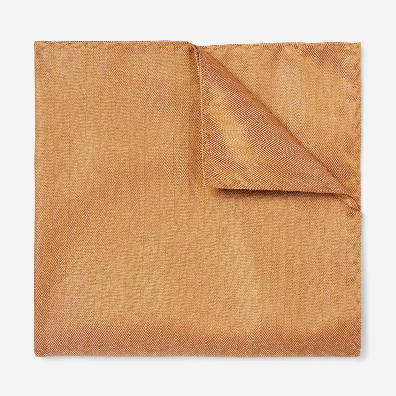 Mumu Weddings - Desert Solid Copper Pocket Square sold by The Tie Bar