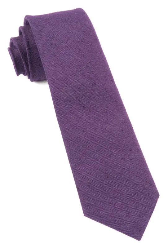 Linen Row Eggplant Tie sold by The Tie Bar