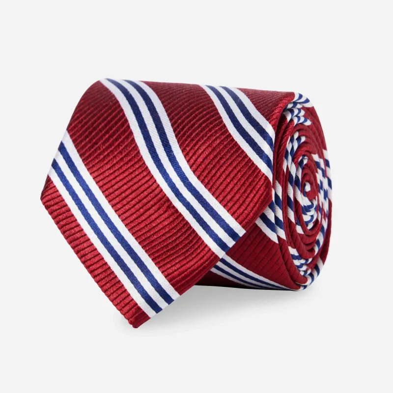 Bar Stripes Burgundy Tie sold by The Tie Bar