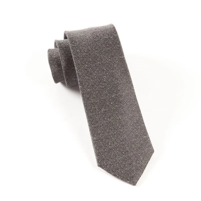Linen Stitched Grey Tie sold by The Tie Bar