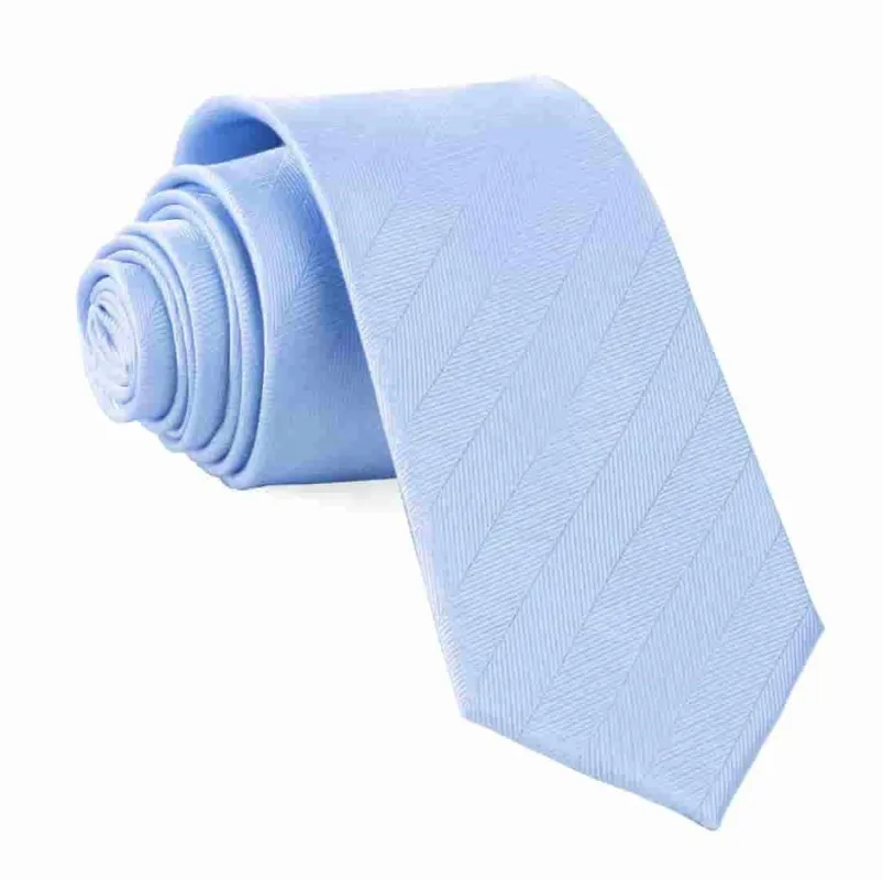 Herringbone Vow Light Blue Tie sold by The Tie Bar