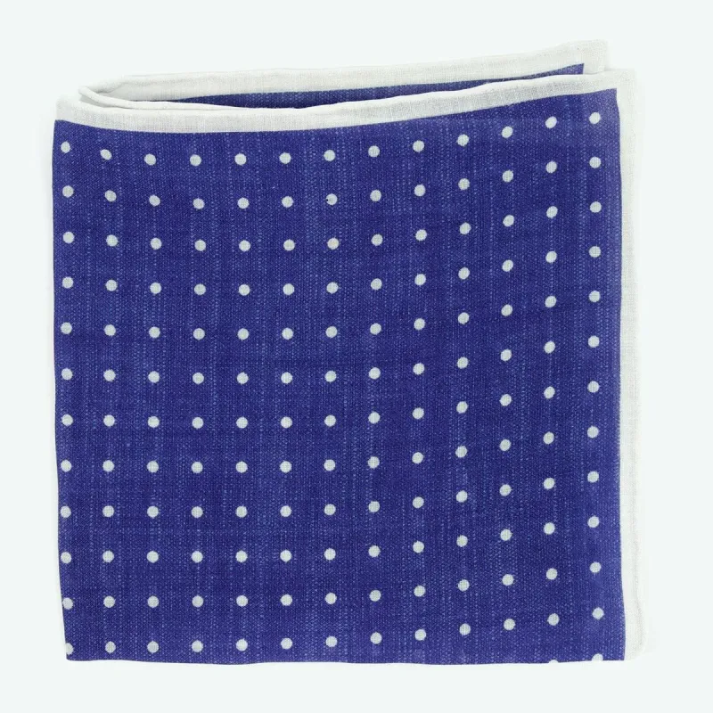 Bali Dots Blue Pocket Square sold by The Tie Bar