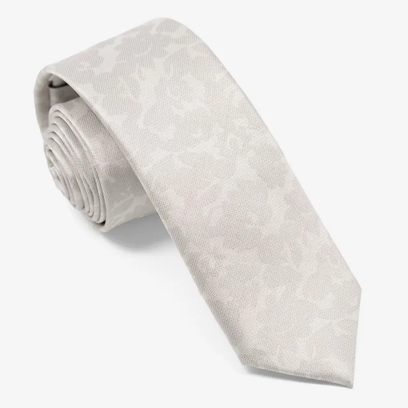 Mumu Weddings - Refinado Floral Silver Tie sold by The Tie Bar