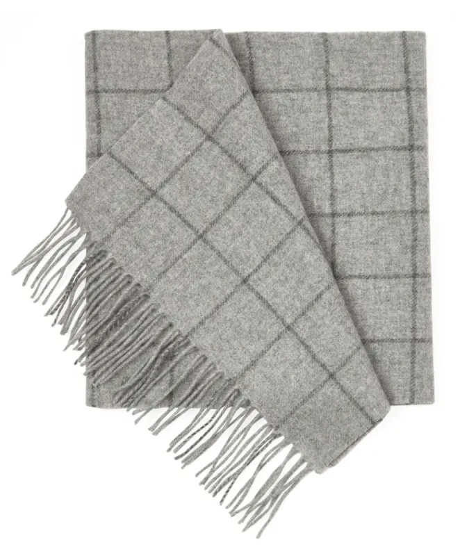 West Town Pane Light Grey Scarf sold by The Tie Bar