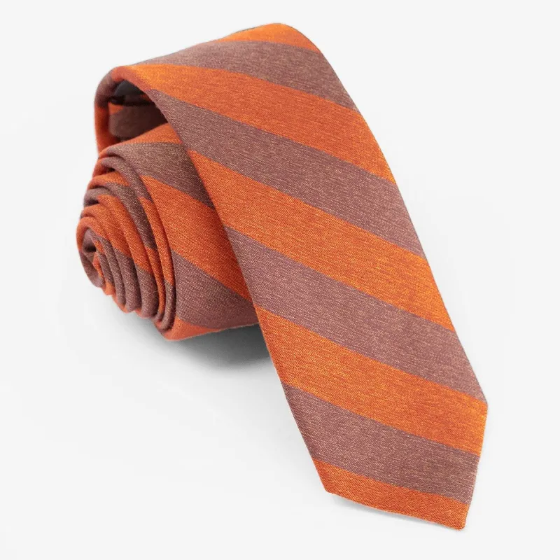 Textured Double Stripe Rust Tie sold by The Tie Bar