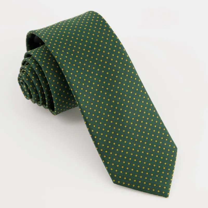 Micro Pin Dot Hunter Green Tie sold by The Tie Bar