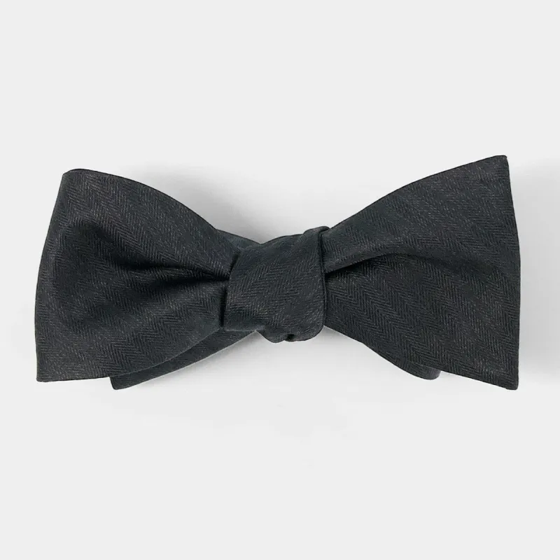 Mumu Weddings - Desert Solid Black Bow Tie sold by The Tie Bar