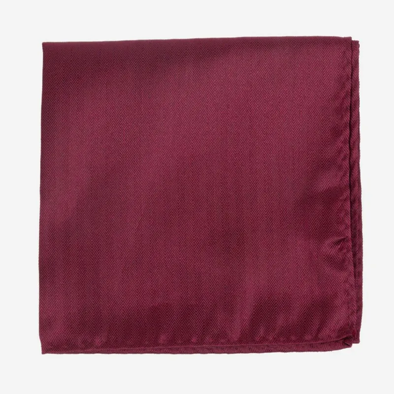 Mumu Weddings - Desert Solid Merlot Pocket Square sold by The Tie Bar