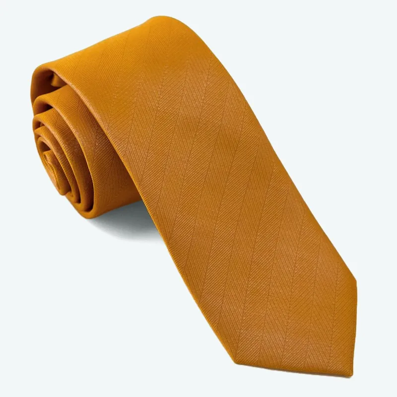 Herringbone Vow Marigold Tie sold by The Tie Bar