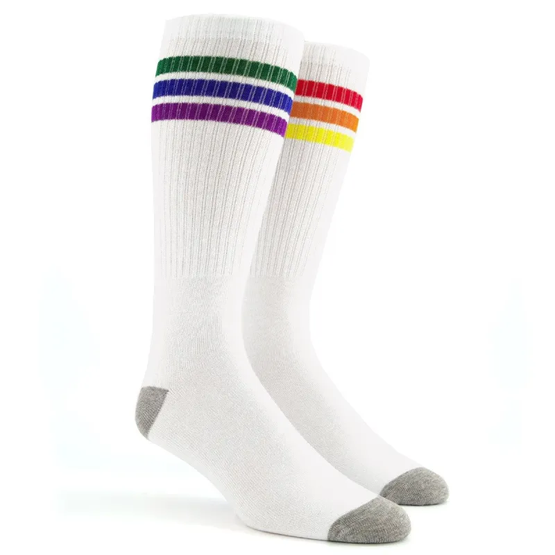 The Queer White Crew Socks sold by The Tie Bar