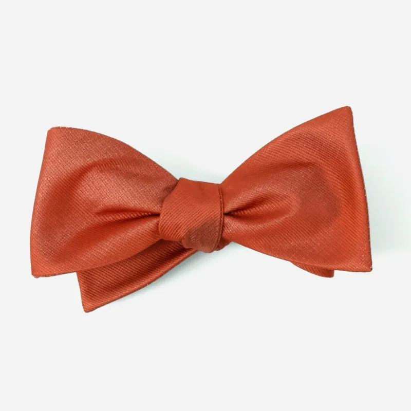Grosgrain Solid Rust Bow Tie sold by The Tie Bar