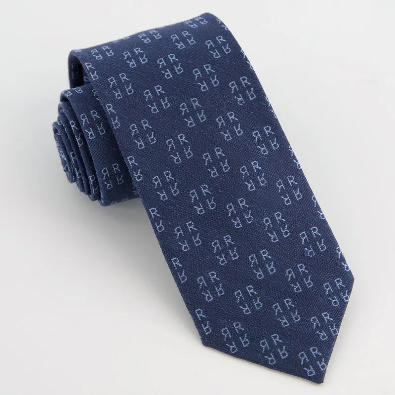 Monogram Navy R Tie sold by The Tie Bar