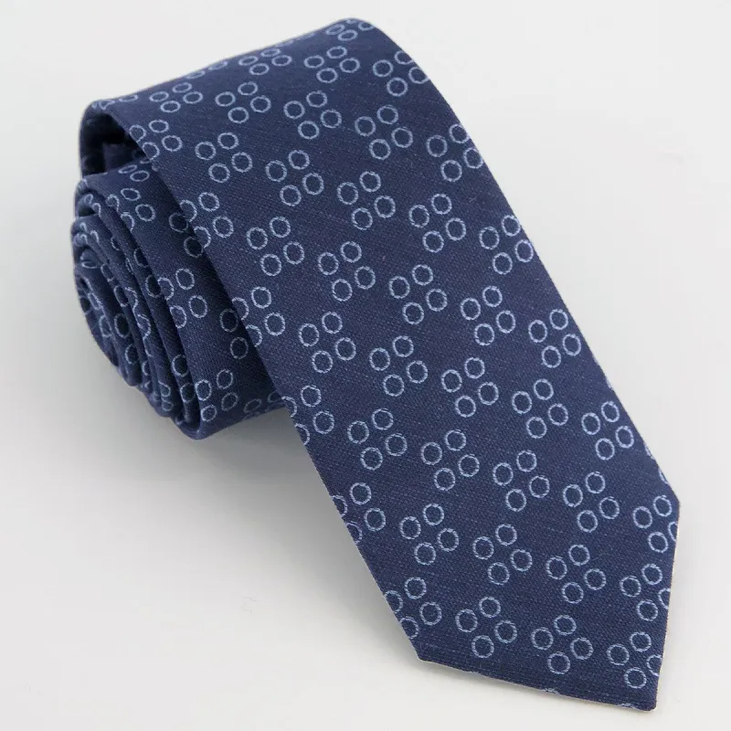 Monogram Navy O Tie sold by The Tie Bar