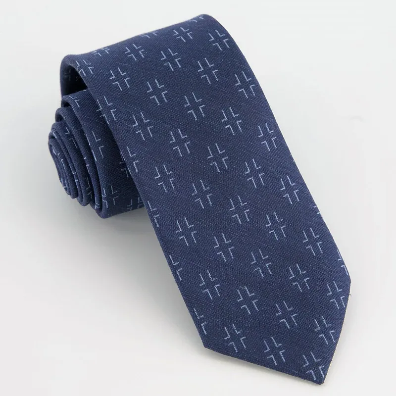 Monogram Navy L Tie sold by The Tie Bar
