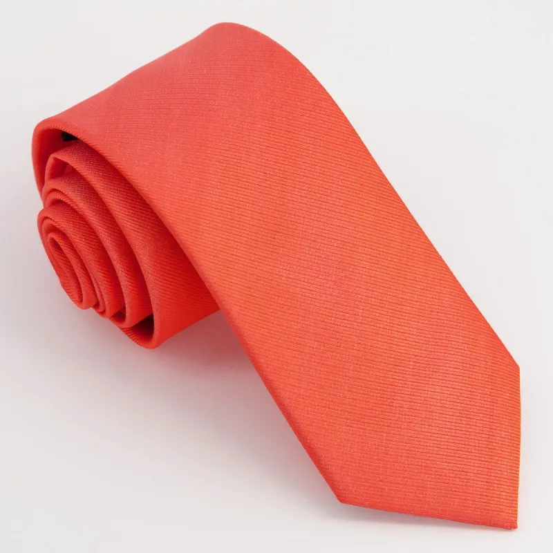 Grosgrain Solid Persimmon Tie sold by The Tie Bar