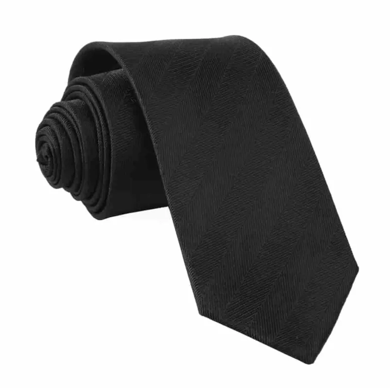 Herringbone Vow Black Tie sold by The Tie Bar