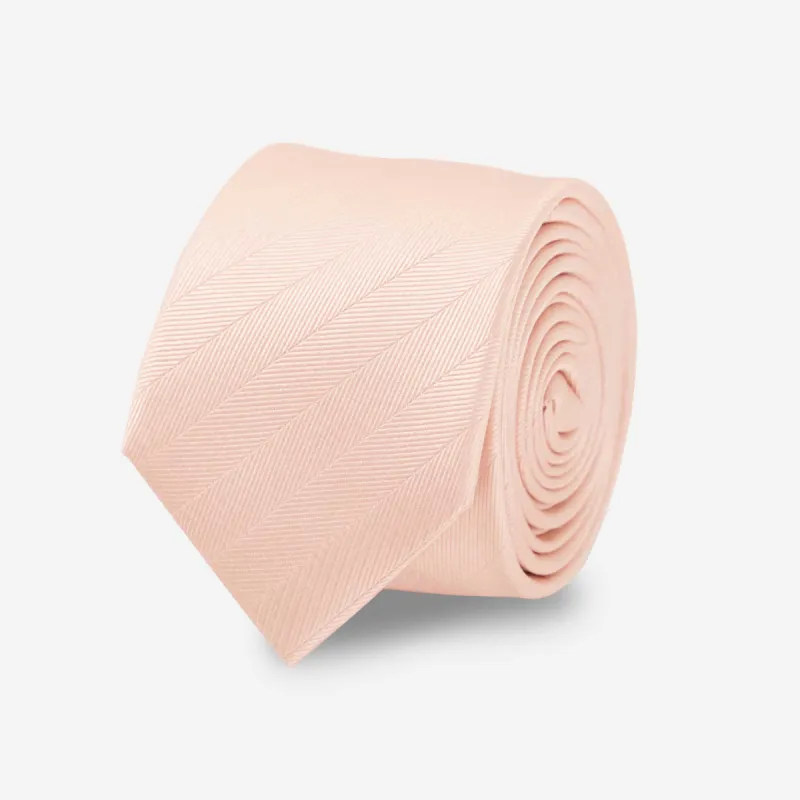Herringbone Vow Blush Pink Tie sold by The Tie Bar