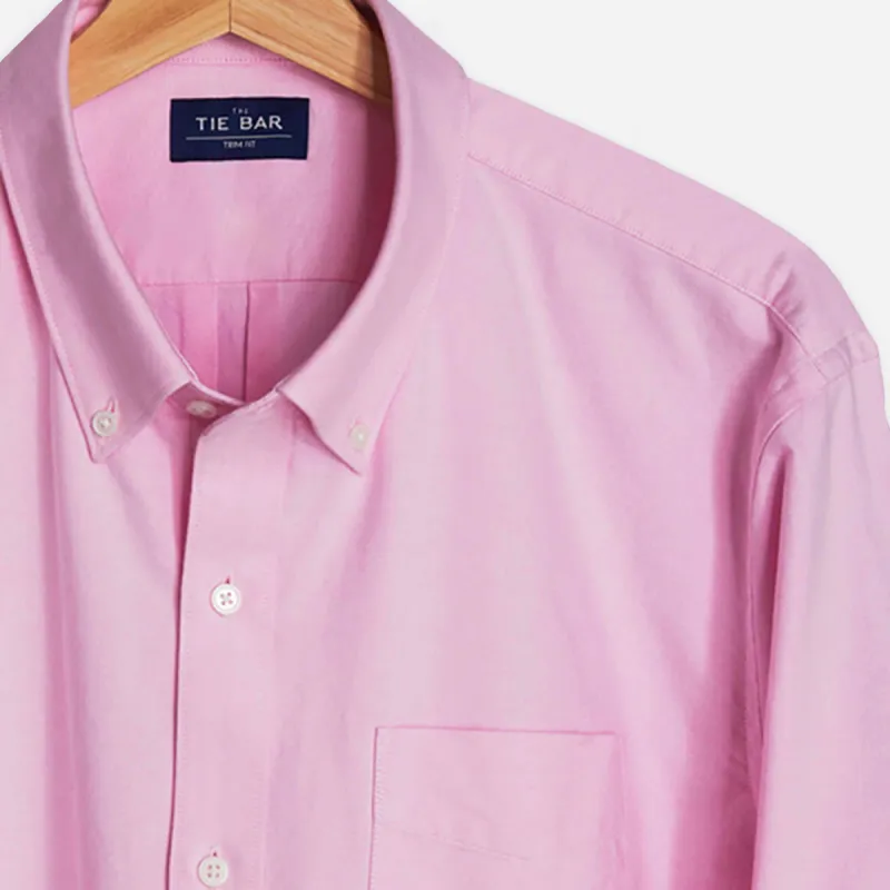 The Modern-Fit Oxford Pink Casual Shirt sold by The Tie Bar
