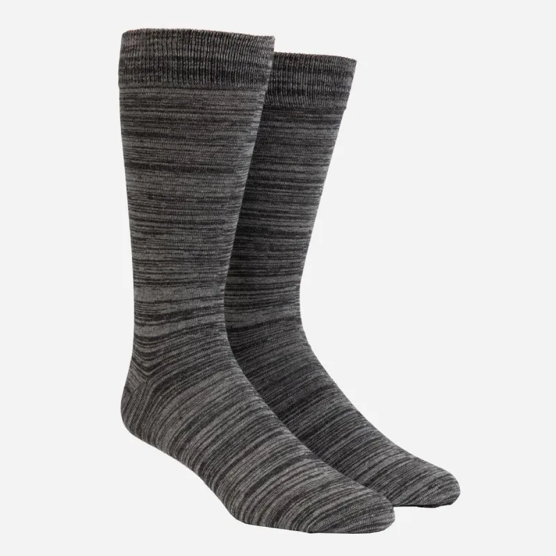 Marled Charcoal Dress Socks sold by The Tie Bar