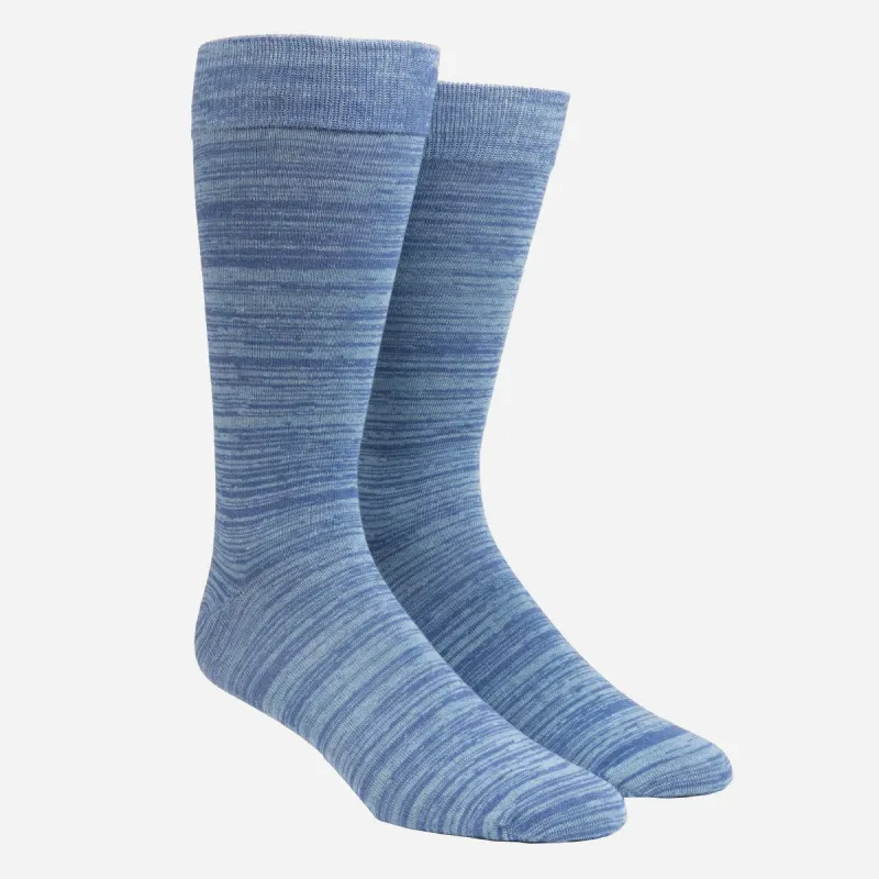 Marled Light Blue Dress Socks sold by The Tie Bar
