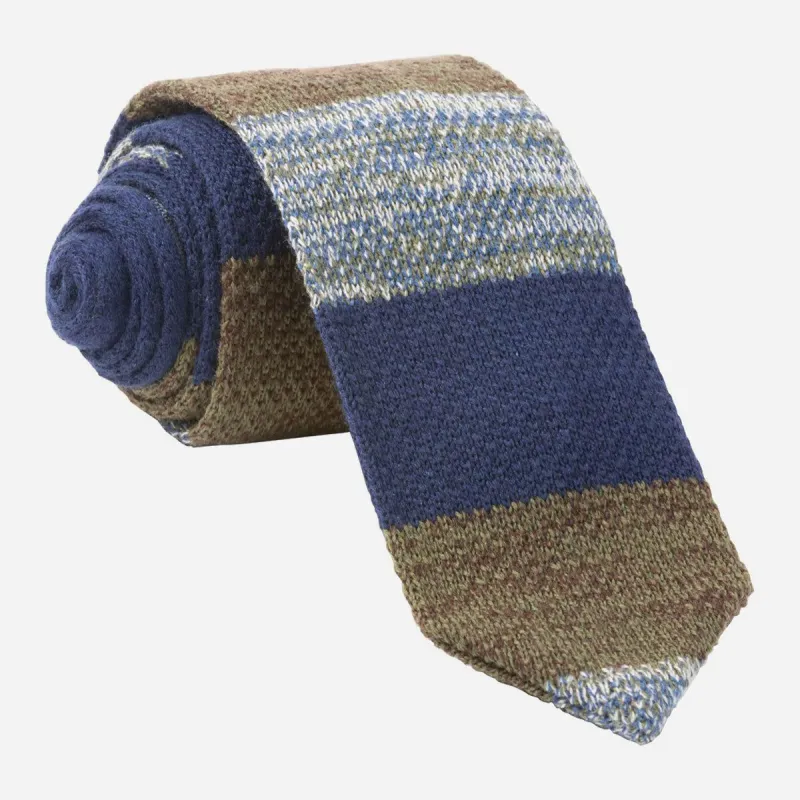 Striped Sweater Knit Olive Tie sold by The Tie Bar