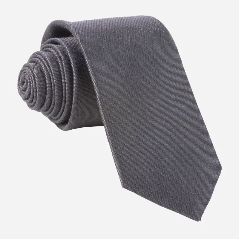 Sand Wash Solid Charcoal Tie sold by The Tie Bar