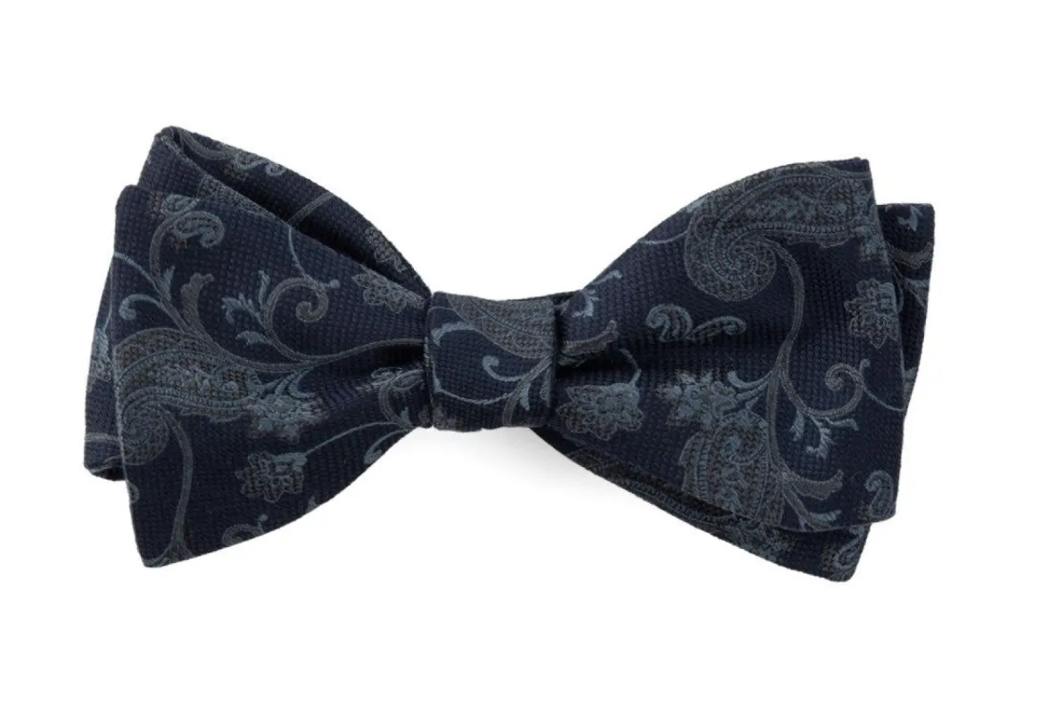 Trad Paisley Navy Bow Tie sold by The Tie Bar