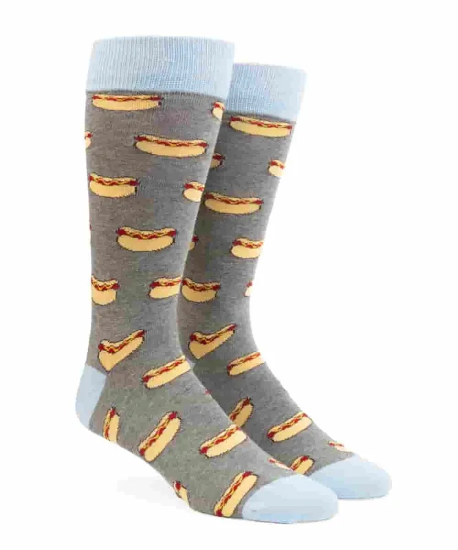 Chicago Hot Dog Charcoal Dress Socks sold by The Tie Bar
