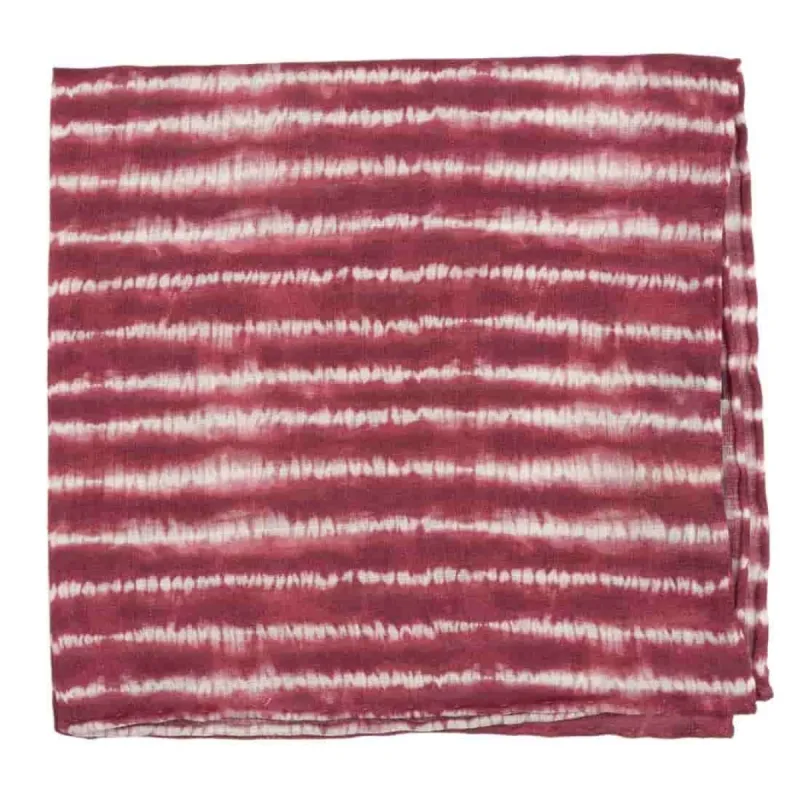 Day Dreamer Stripe Burgundy Pocket Square sold by The Tie Bar