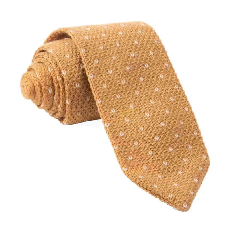 Birdseye Knit Mustard Tie sold by The Tie Bar