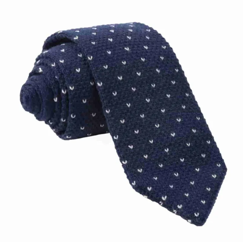 Birdseye Knit Navy Tie sold by The Tie Bar
