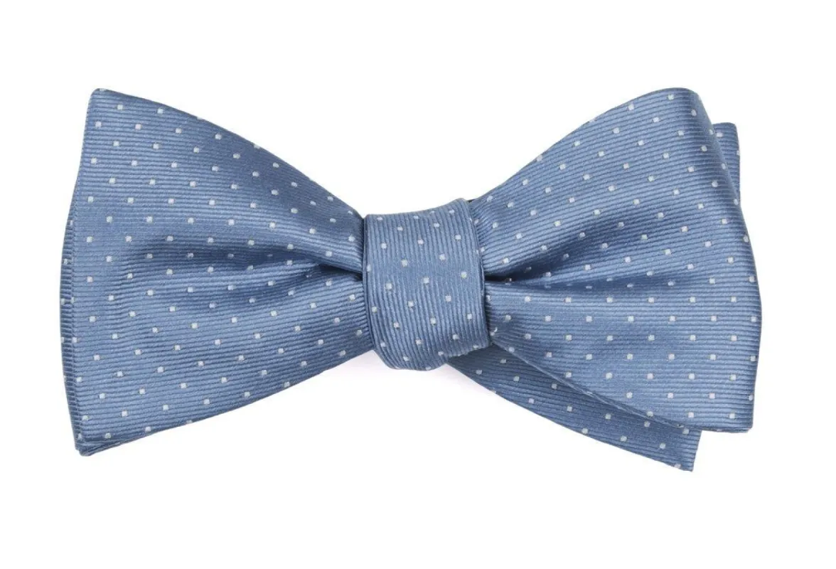 Mini Dots Slate Blue Bow Tie sold by The Tie Bar