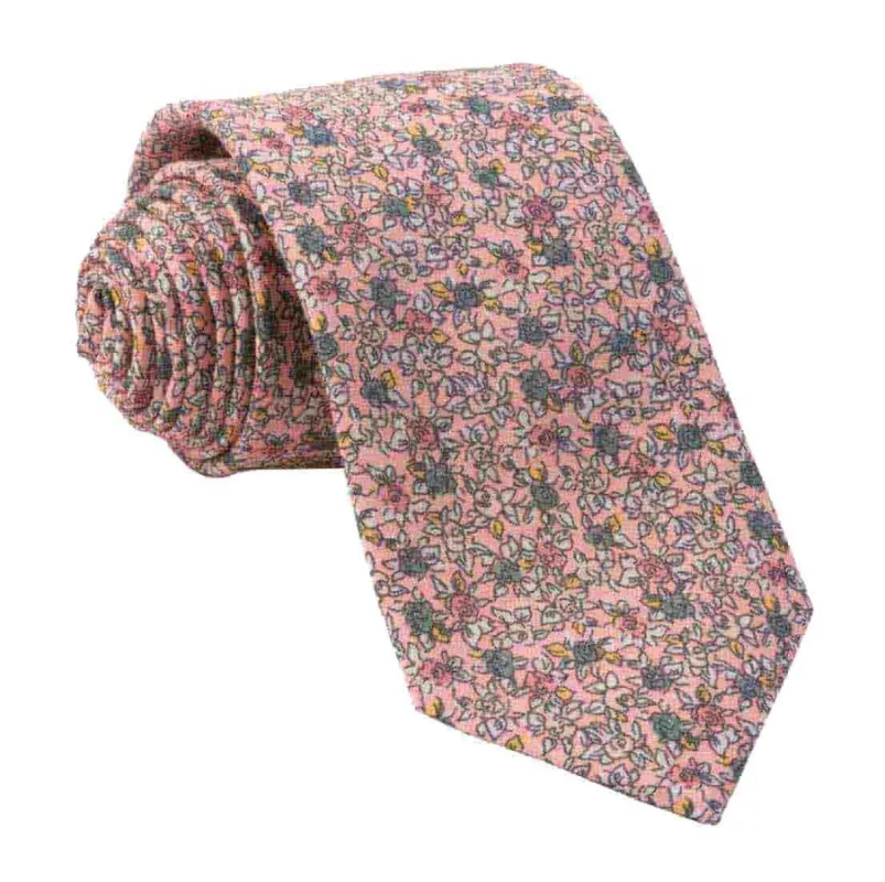 Wild Rosa Peach Tie sold by The Tie Bar