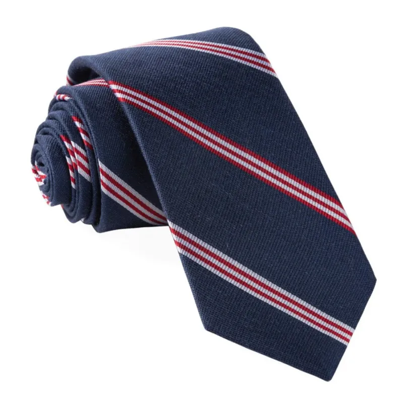 Topside Stripe Navy Tie sold by The Tie Bar