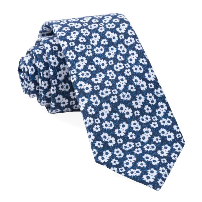 Alfresco Floral Navy Tie sold by The Tie Bar