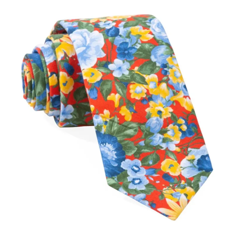 Roam Floral Red Tie sold by The Tie Bar