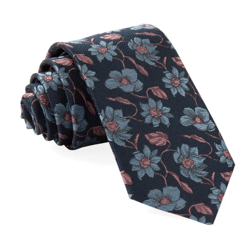 Power Floral Navy Tie sold by The Tie Bar