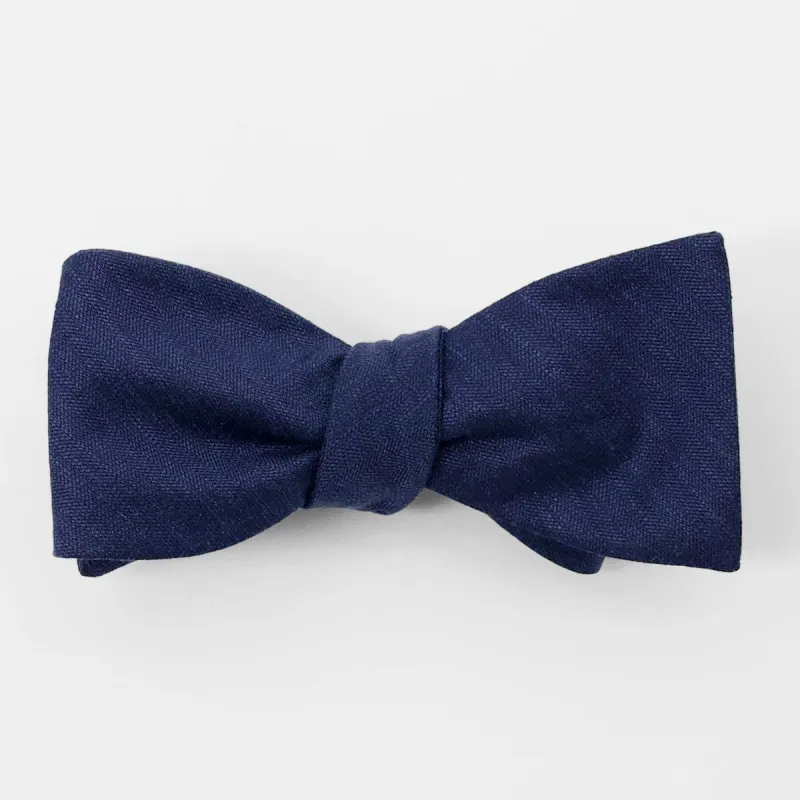 Bhldn Linen Row Navy Bow Tie sold by The Tie Bar