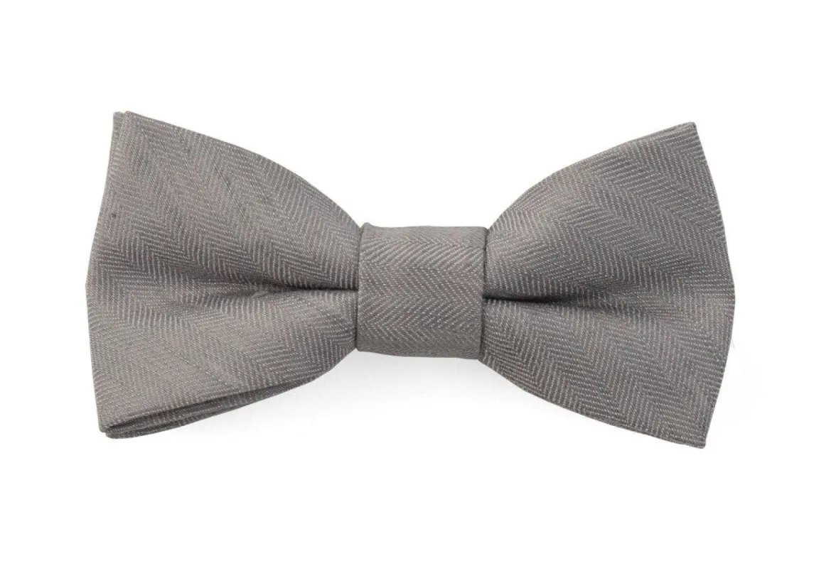 Bhldn Linen Row Silver Bow Tie sold by The Tie Bar