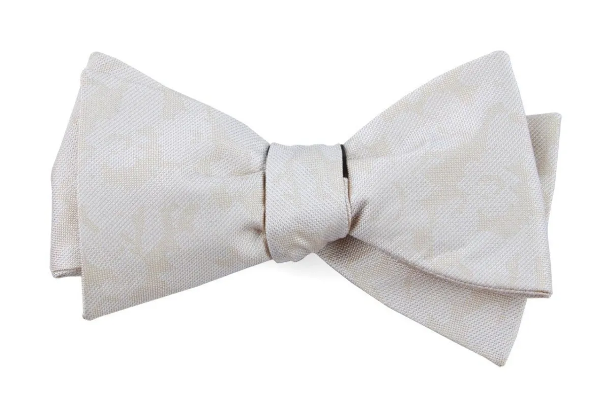 Refinado Floral Light Champagne Bow Tie sold by The Tie Bar