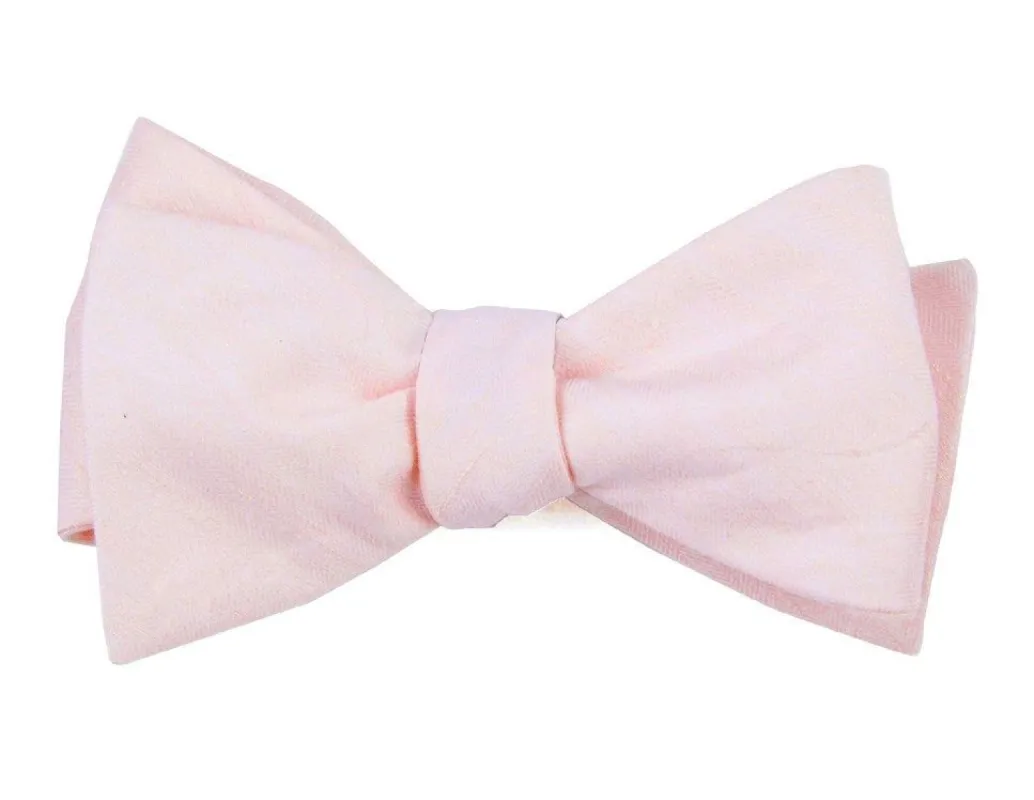Linen Row Blush Pink Bow Tie sold by The Tie Bar