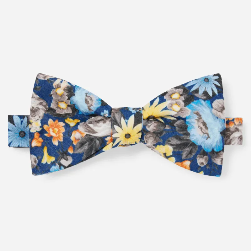 Duke Floral Navy Bow Tie sold by The Tie Bar